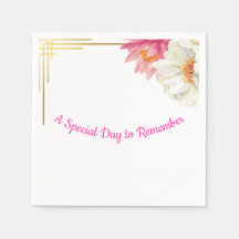 Servilletas de cumpleaños con acuarela floral