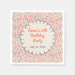 Servilleta De Papel Servilletas de cumpleaños con confeti colorido