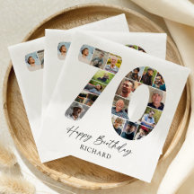 Servilletas de cumpleaños con foto personalizadas 
