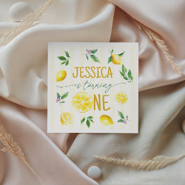 Servilleta De Papel Servilletas de cumpleaños con limón cítrico