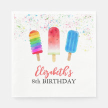 Servilletas de cumpleaños con nombre personalizado