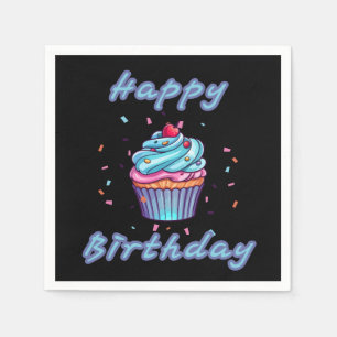 Servilleta De Papel Servilletas de Cumpleaños Cupcake Confeti de 3 Cap