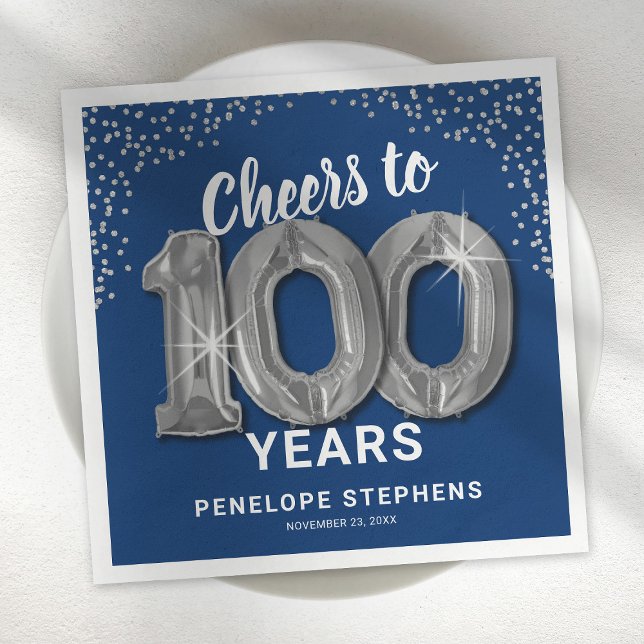 Servilleta De Papel Servilletas de cumpleaños de 100 años (Subido por el creador)