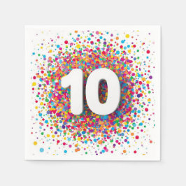 Servilleta De Papel Servilletas de cumpleaños de 1er cumpleaños con co