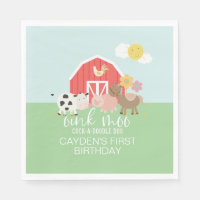 Servilletas de cumpleaños de animales de granja va