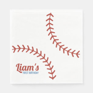 Servilleta De Papel Servilletas de cumpleaños de béisbol