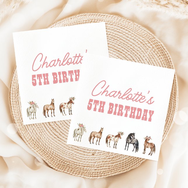Servilleta De Papel Servilletas de cumpleaños de caballo Fiesta de pon (Subido por el creador)