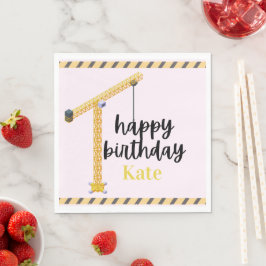 Servilleta De Papel Servilletas de cumpleaños de construcción personal
