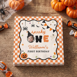 Servilleta De Papel Servilletas de cumpleaños de cuadros de Halloween