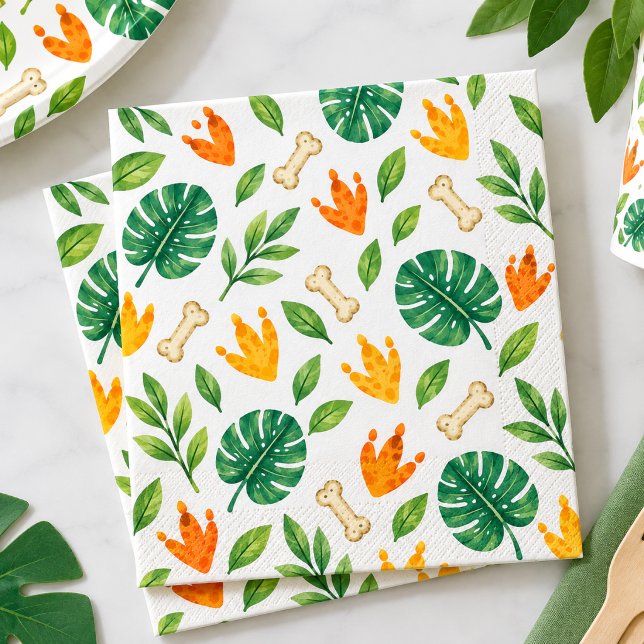 Servilleta De Papel Servilletas de cumpleaños de dinosaurios (Subido por el creador)