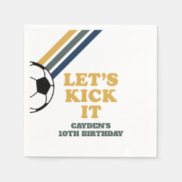 Servilleta De Papel Servilletas de cumpleaños de fútbol retro