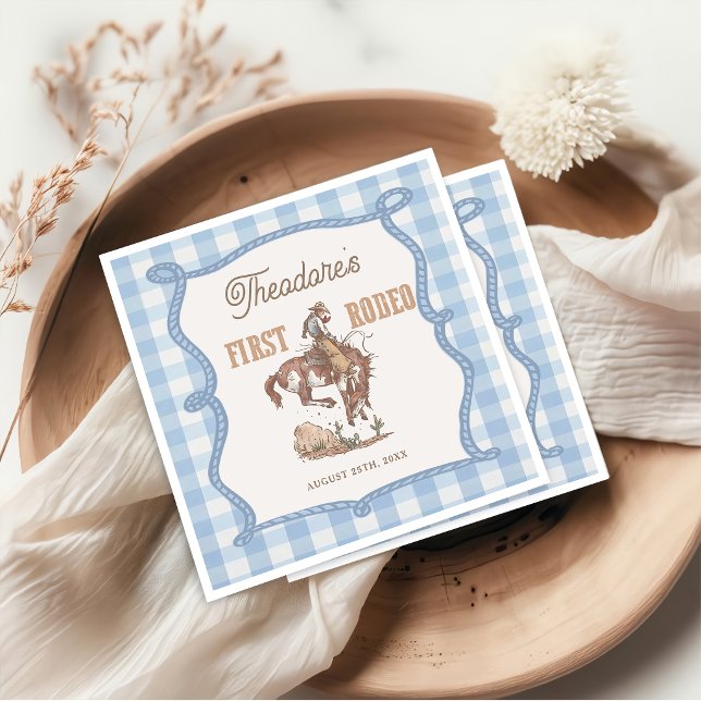 Servilleta De Papel Servilletas de cumpleaños de gingham para el prime (Subido por el creador)