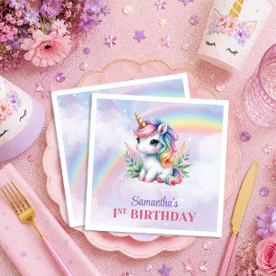 Servilleta De Papel Servilletas de Cumpleaños de Niña Colores Pastel d
