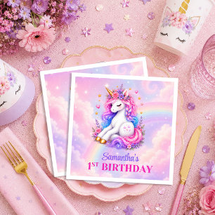 Servilleta De Papel Servilletas de cumpleaños de niña día mágico unico