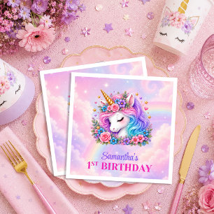 Servilleta De Papel Servilletas de cumpleaños de niña día mágico unico