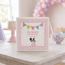 Servilletas de cumpleaños de niña fantasma linda d