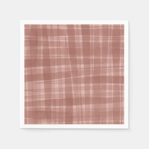 Servilleta De Papel Servilletas de cumpleaños de Plaid rústico de otoñ