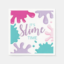 Servilleta De Papel Servilletas de cumpleaños de Slime It's Slime Time