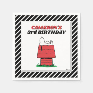 Servilleta De Papel Servilletas de cumpleaños de Snoopy Casa del perro