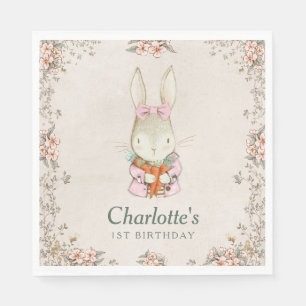 Servilleta De Papel Servilletas de cumpleaños de Somebunny está cumpli
