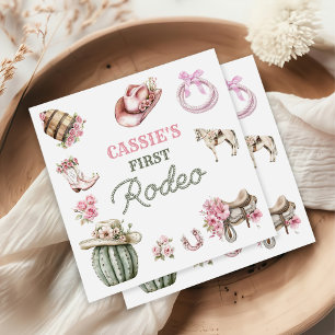 Servilleta De Papel Servilletas de cumpleaños de vaquera de rodeo occi