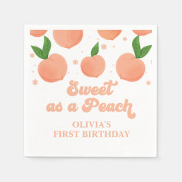 Servilleta De Papel Servilletas de cumpleaños Dulce como un Melocotón