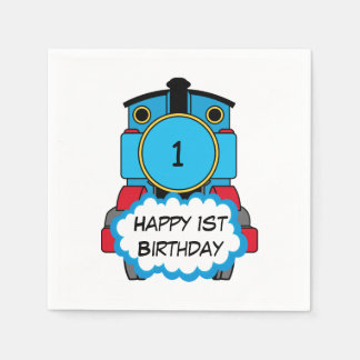 Servilleta De Papel Servilletas de cumpleaños felices de tren