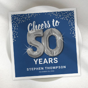 Servilleta De Papel Servilletas de Cumpleaños Modernas por 50 Años