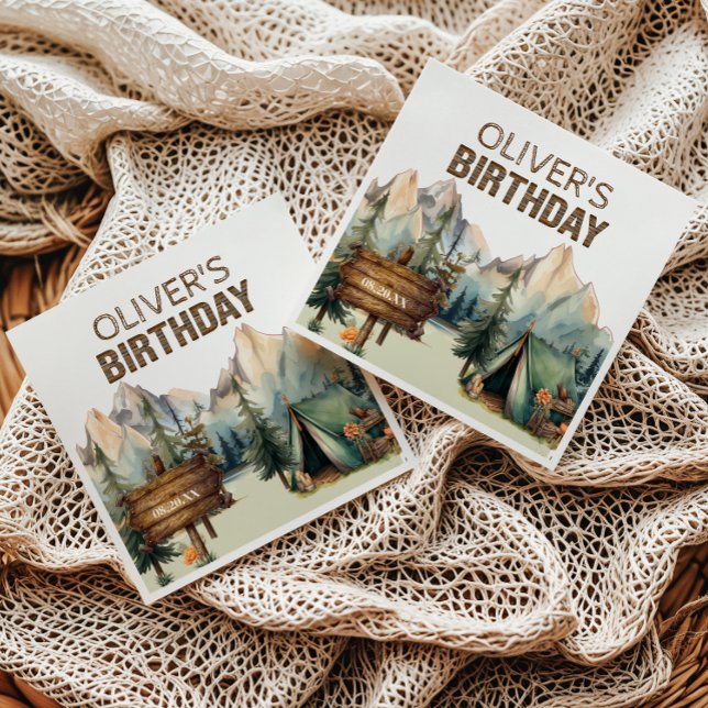 Servilleta De Papel Servilletas de cumpleaños para campamento de avent (Subido por el creador)