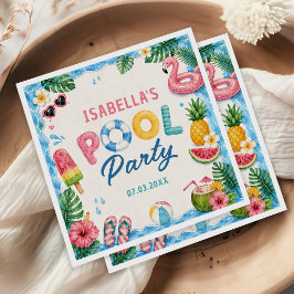 Servilleta De Papel Servilletas de cumpleaños para fiesta en la piscin