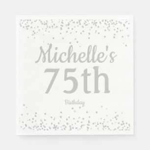 Servilleta De Papel Servilletas de cumpleaños para mujer de 75 años co