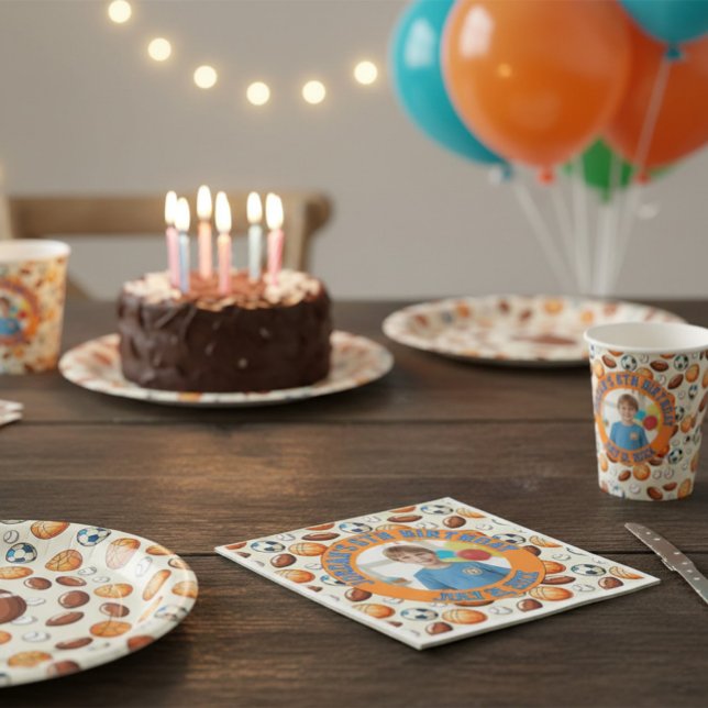 Servilleta De Papel Servilletas de cumpleaños personalizadas con pelot (Subido por el creador)
