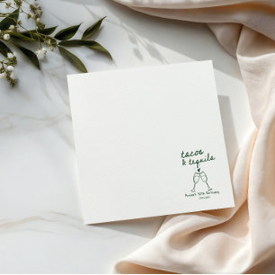 Servilleta De Papel Servilletas de cumpleaños personalizadas de tacos
