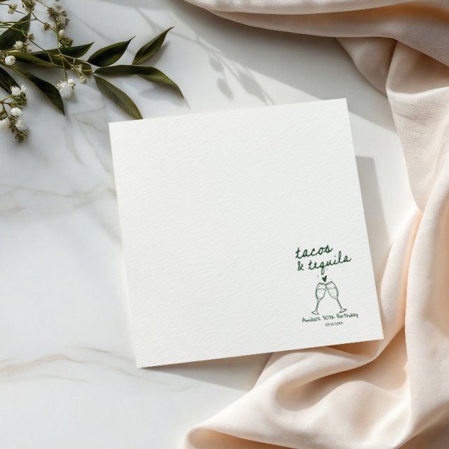 Servilleta De Papel Servilletas de cumpleaños personalizadas de tacos  (Subido por el creador)