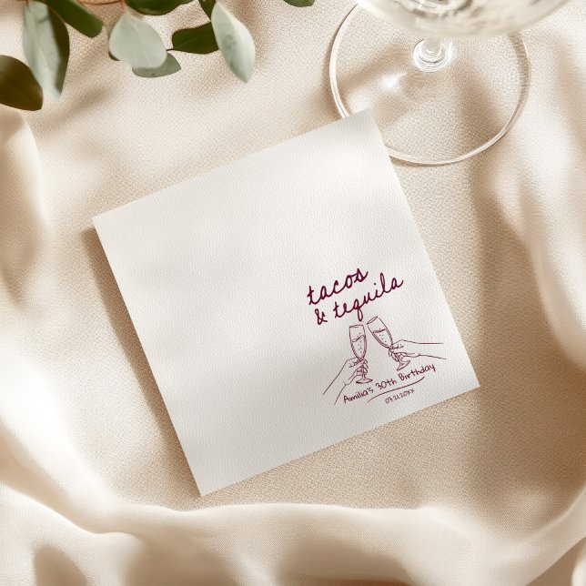 Servilleta De Papel Servilletas de cumpleaños personalizadas de Tacos  (Subido por el creador)