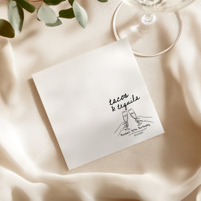 Servilleta De Papel Servilletas de cumpleaños personalizadas de tacos  (Subido por el creador)