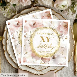 Servilleta De Papel Servilletas de Cumpleaños Personalizadas Watercolo