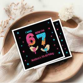 Servilleta De Papel Servilletas de cumpleaños seis siete