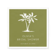 Servilletas de Desayuno Nupcial de Palma Tropical