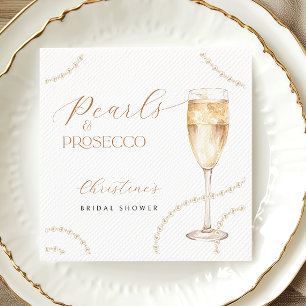 Servilleta De Papel Servilletas de Desayuno Nupcial Perlas y Prosecco 
