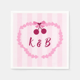 Servilleta De Papel Servilletas de Desayuno Nupcial Rosadas Cherry Swe