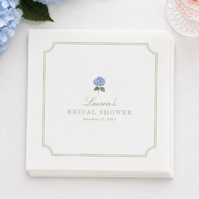 Servilleta De Papel Servilletas de Despedida de Soltera con Hortensias (Subido por el creador)