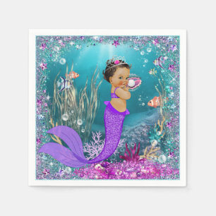 Servilleta De Papel Servilletas de ducha de bebé sirena étnica