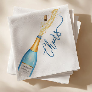 Servilleta De Papel Servilletas de Ducha de Novia Cheers Blue Champagn