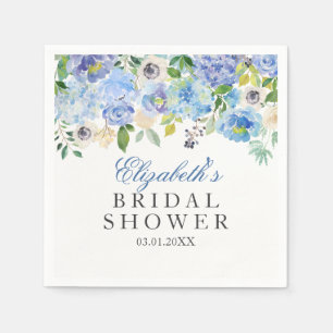 Servilleta De Papel Servilletas de ducha de novia con acuarela floral