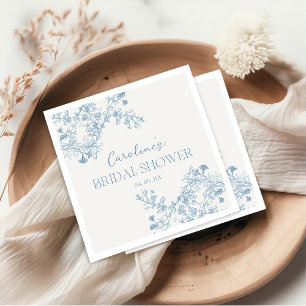 Servilleta De Papel Servilletas de ducha de novia con estampado floral