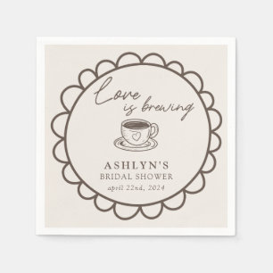 Servilleta De Papel Servilletas de Ducha de Novia con Tema de Café Dib