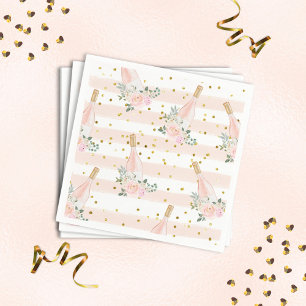 Servilleta De Papel Servilletas de ducha de novia con vino rosado