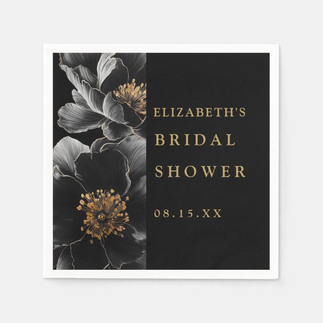 Servilleta De Papel Servilletas de ducha de novia florales modernas de (Anverso)