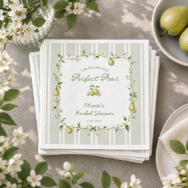 Servilleta De Papel Servilletas de Ducha de Novia Verde Perfecta Pera 